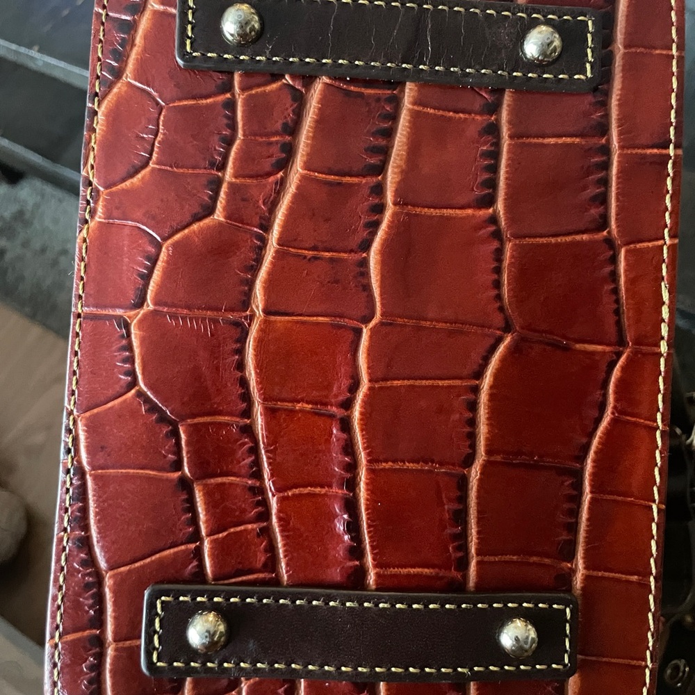 Dooney & Bourke Rich Brown Crocodile Hobo Bag - Picture 9 of 9